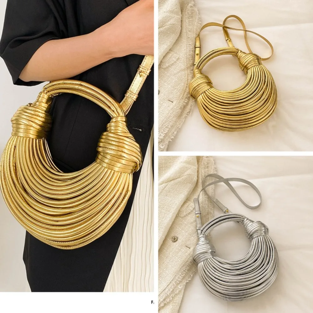 

Personalized and creative women's bag, niche and unique design, wire bag, noodle bag, 2025 new trendy Y2K spicy girl bag