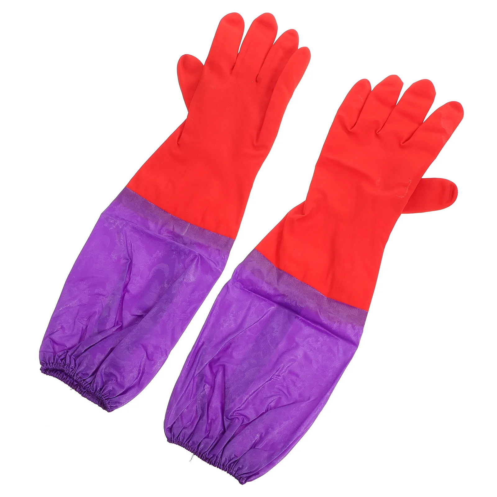 

1 Pair Elbow Length Resistant Aquarium Fish Tank Water Change Protection Secure Elastic Cuff Anti-Slip Waterproof Gloves For