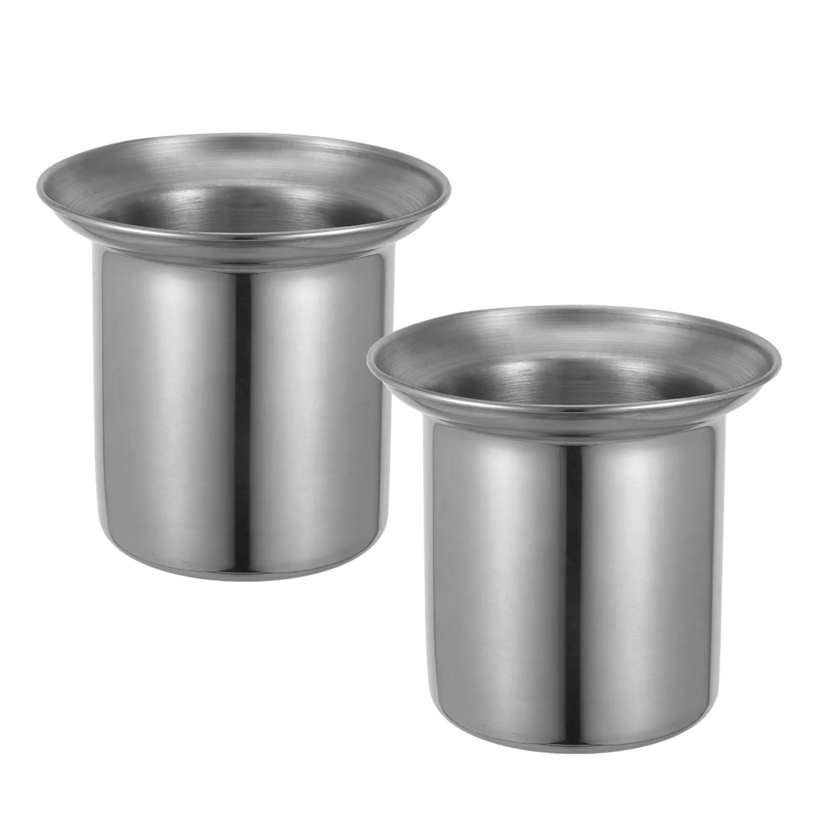 

2Pcs Wall Mount Toilet Brush Holder Stainless Steel Drainage Bathroom Brush Organizer Replacement Stand Cup for Modern Toilet