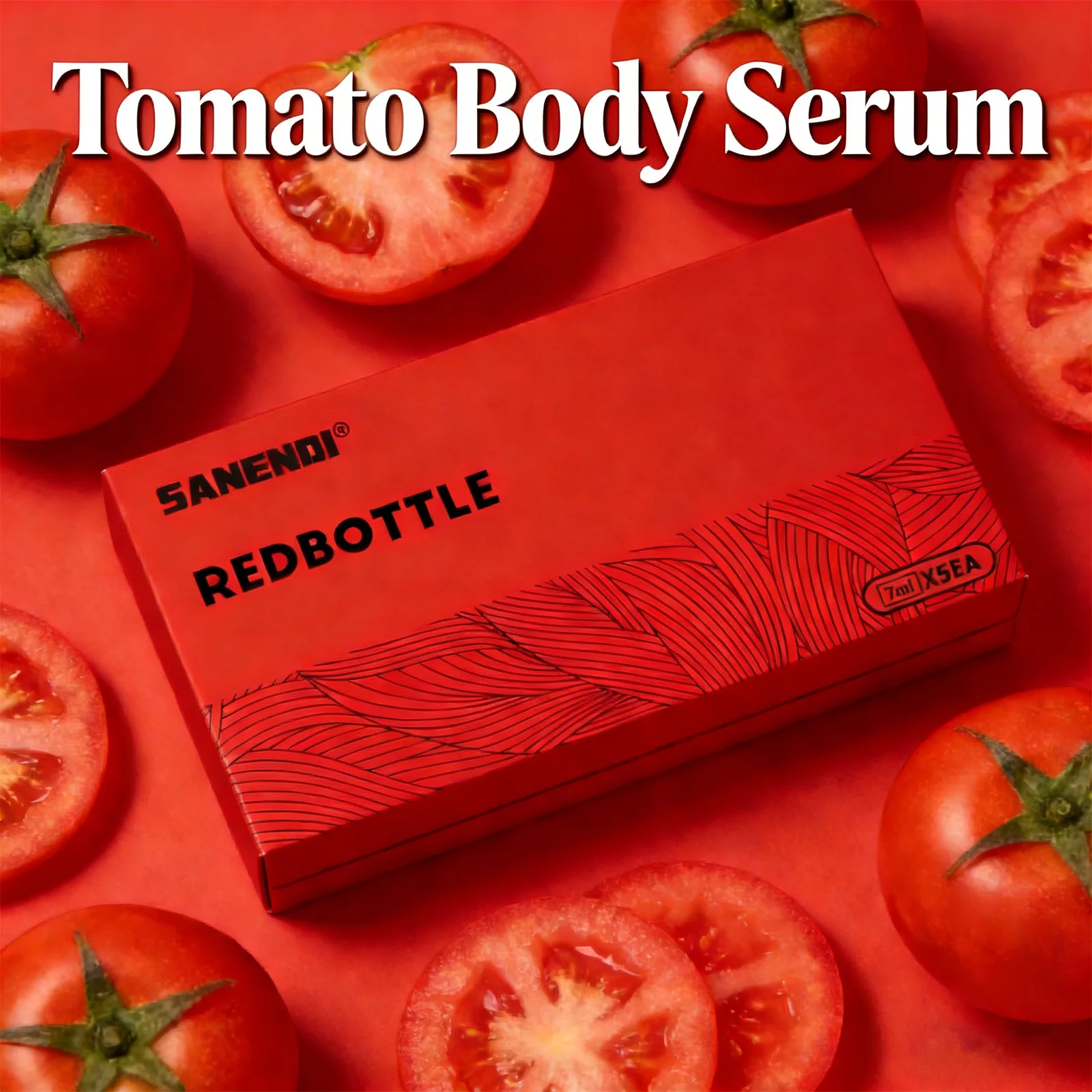 

Сыворотка для укрепления и коррекции фигуры с витаминами и полифенолами в бутылочке Tomato, корейский набор для ухода за кожей