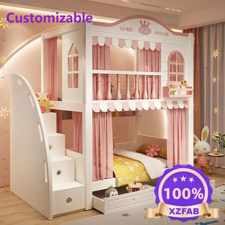 Factory Direct 2026 Children's bed Bunk bed Castle tree house bed Small apartment Adult multi-function bunk  Princess
