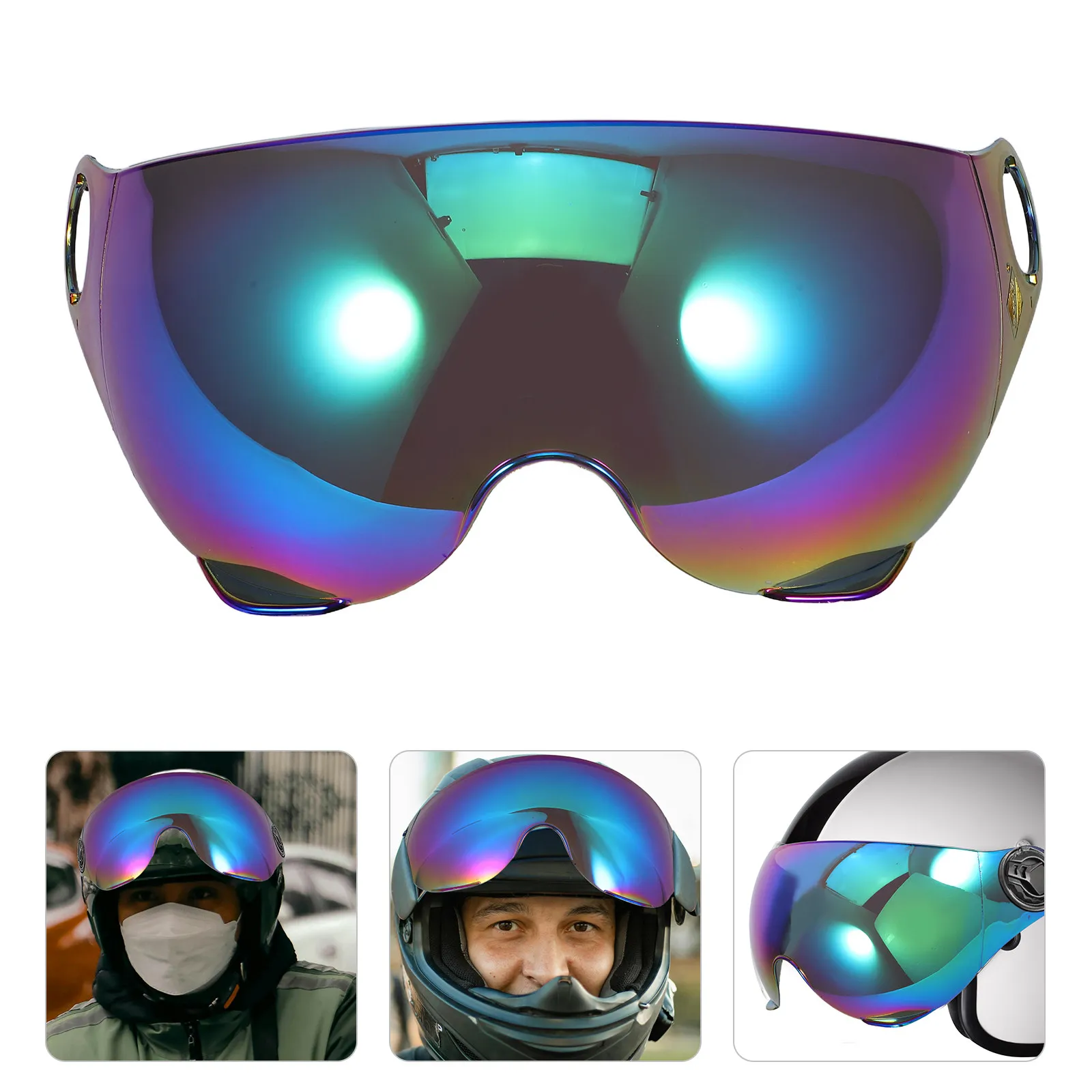 Windproof Motorcycle Lens Lightweight Replacement Visor Night Riding Safety Shield Streamlined Impact Resistant