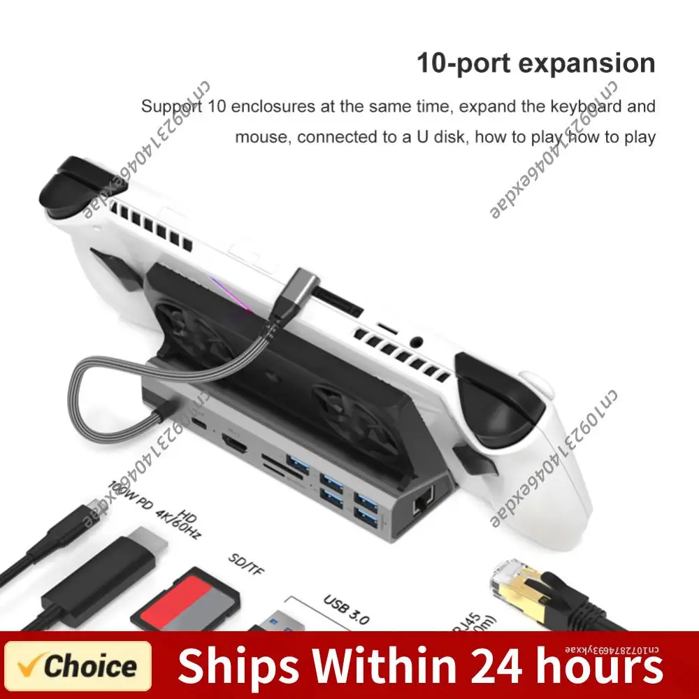 Dock Console Hub HDMI-Compatible USB C Docking Station 4K 60Hz Dock Stand Gigabit Ethernet 1000Mbps PD 100W RJ45 for Steam Deck