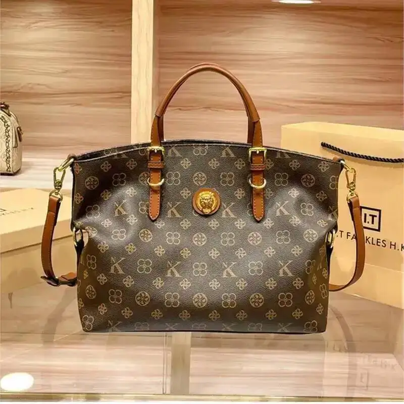 Large Capacity Ladies' Light Luxury Handbag High-end Designer Fashionable Retro Handbag Shoulder Crossbody Bag Tote Bag