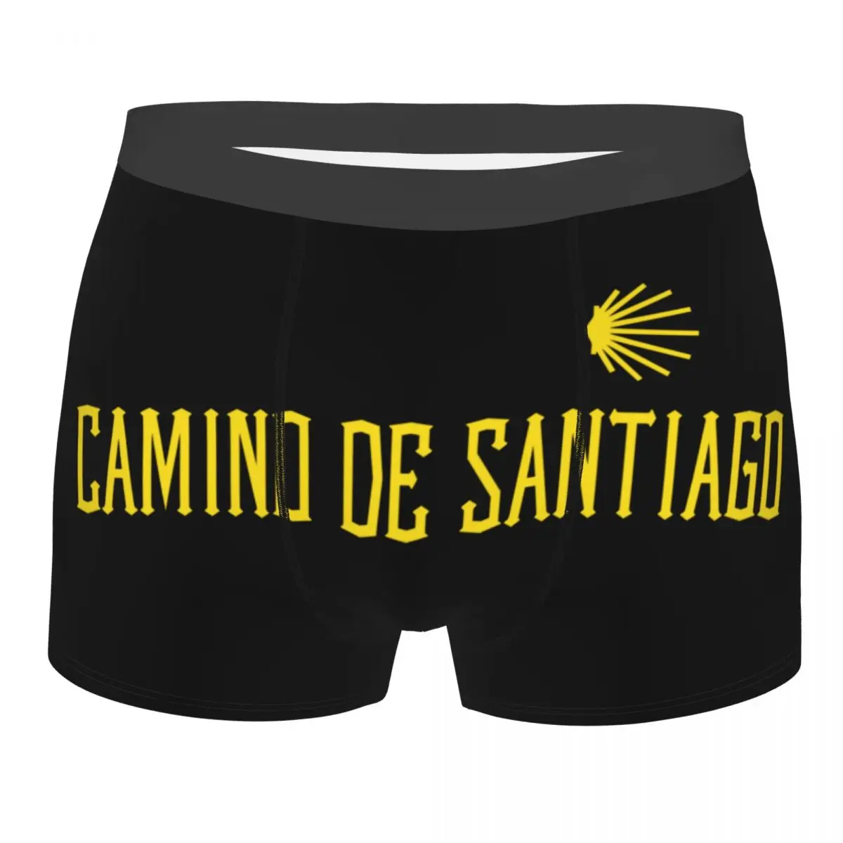 Male Novelty Camino De Santiago Scallop Shell Underwear Explore Hike Boxer Briefs Breathable Shorts Panties Underpants