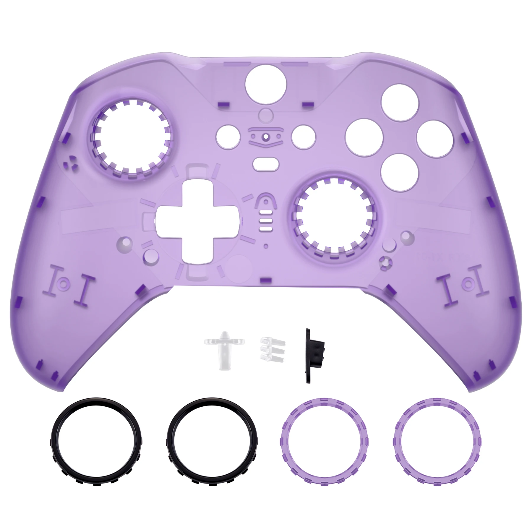 eXtremeRate For Xbox One Elite Series 2 Controller Replacement Front Housing Shell  - Clear Atomic Purple