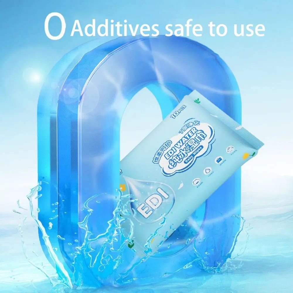 10Pcs/Pack New Spunlace Nonwoven Fabric Baby Wipes Portable EDI Pure Water Water Tissue Disposable Extractable Baby Care Tools