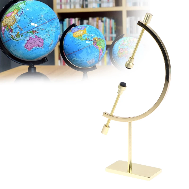 Sphere Metal Base Globe Shape Gold Fashion Stand Glass Ball Display Stand Decorative Ornaments Crafts