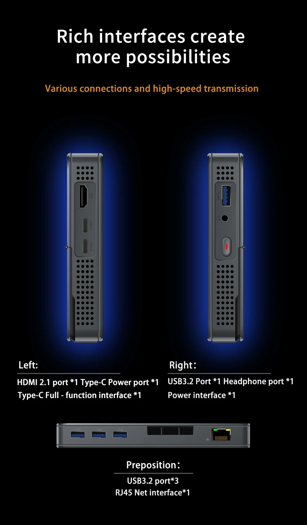 7 inch Touch IPS-scherm Mini PC Intel N100 N200 16G LPDDR5 RAM Type-C HD WIFI 6 Bluetooth 5.2 Pocket Computer Windwos11 TV BOX