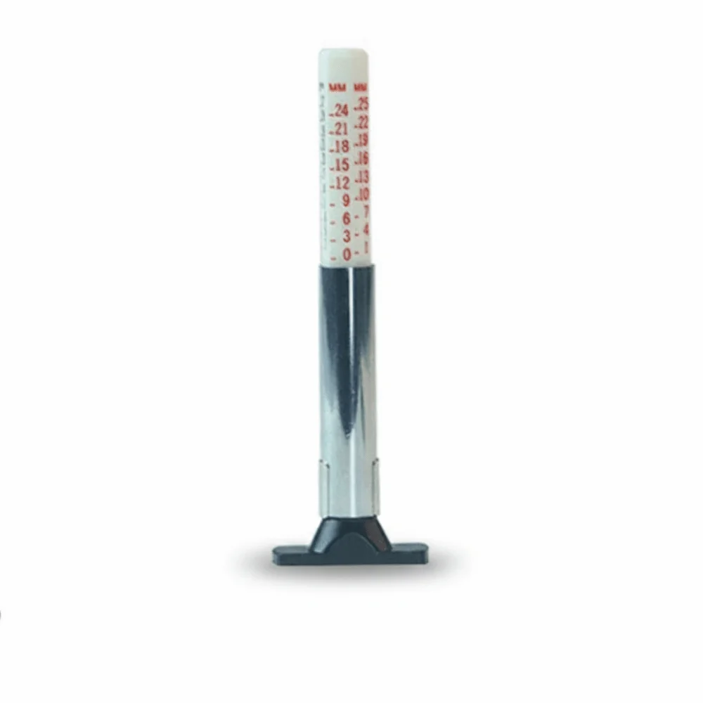 25mm Measuring Range Tire Tread Depth Gauge Digital Caliper Pen Type Design Digital Measuring Pen Wear Detection Color Coded