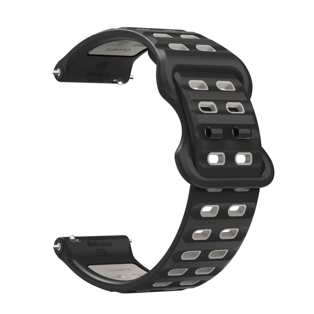 Correa de silicona de 22mm para Samsung Galaxy Watch 46mm SM-R800 Watch 3 45mm SM-R840 Gear S3 SM-R760 SM-R770 reemplazo de pulsera