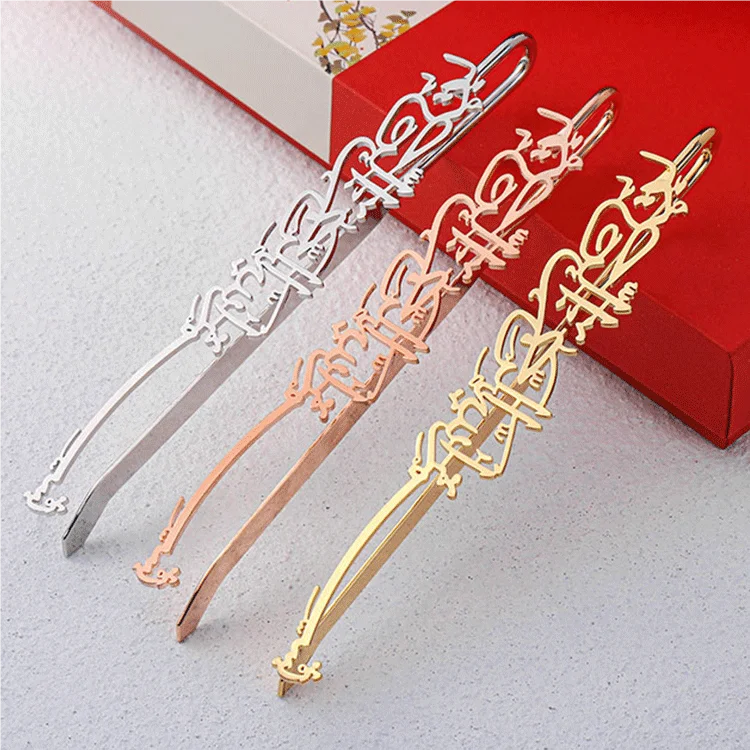 New Lovely Cute Bookmark Soft Enamel Zinc Alloy Metal Bookmark Gold 3D Cartoon Animal Anime Bookmark for Gifts