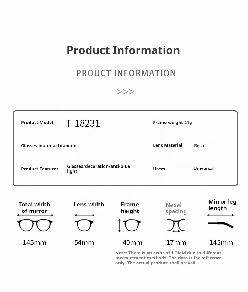 YIMARUILI High Quality Men's Half Frame Pure Titanium Glasses Ultralight Business Optical Prescription Eyeglasses Frame 18231 - Image 2