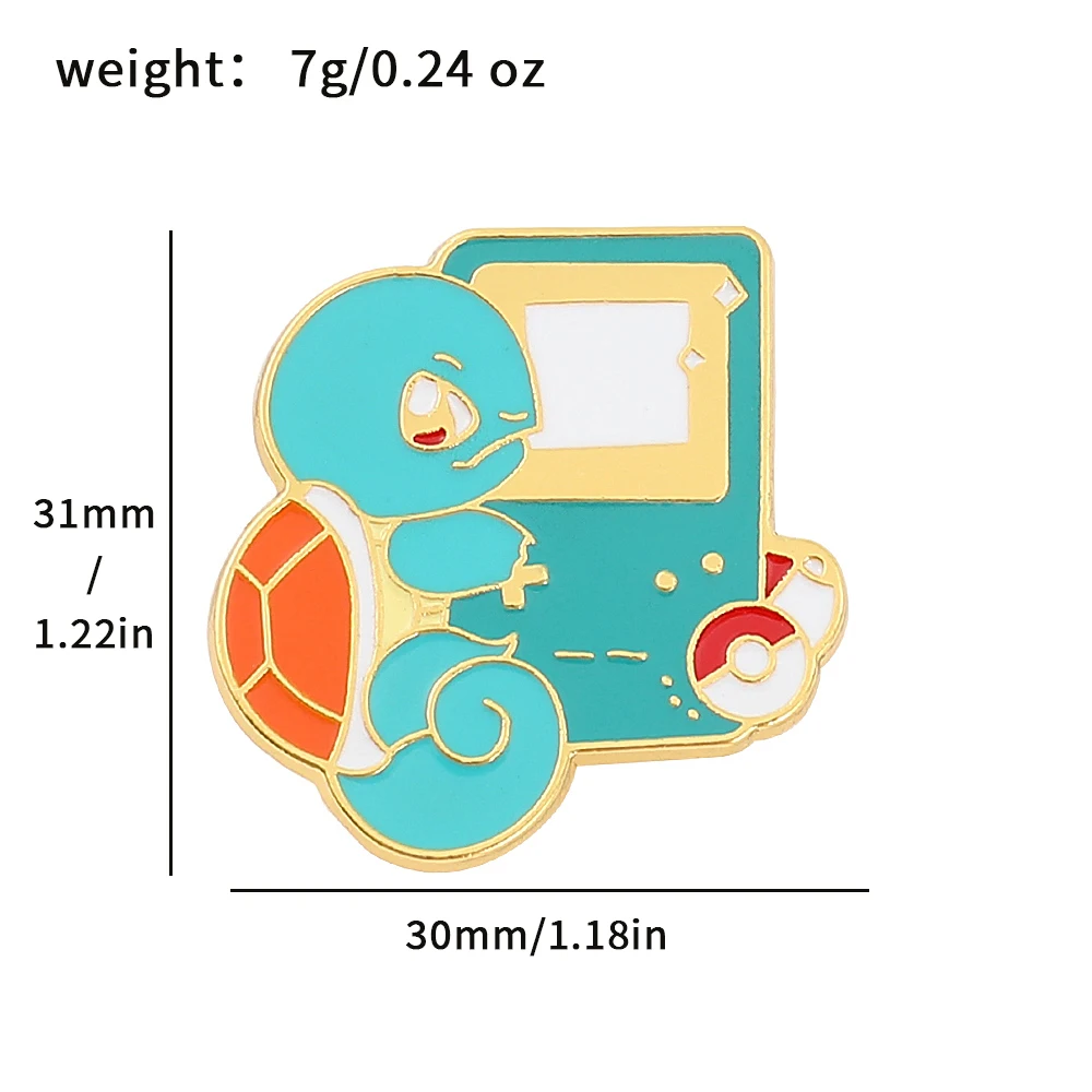 Niedliche Cartoon-Fantasie-Kreaturen Emaille-Pins, Anime-Stil Monster-Anstecknadeln, Metall-Abzeichen für Rucksack und Kleidung Dekoration – Detail 3