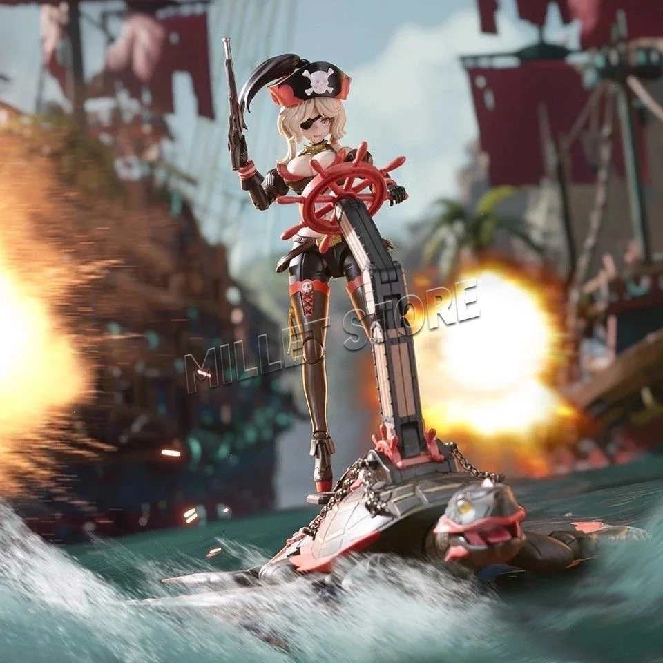 

【In Stock】3G Model BA-003 Glue-Free Color Separated Pirate Captain Anne Queen Assembly Figure Desktop Ornament Gift Toy