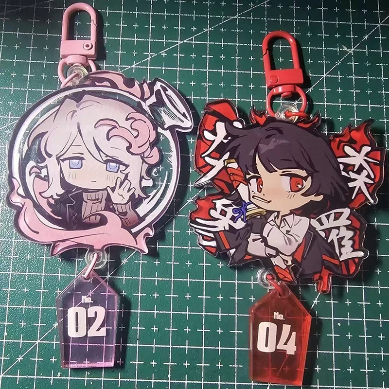 Game Limbus Company Faust Ryoshu Cosplay Keychain Kawaii Acrylic Keyring Key Chain Bag Accessory Decoration Ornament Prop