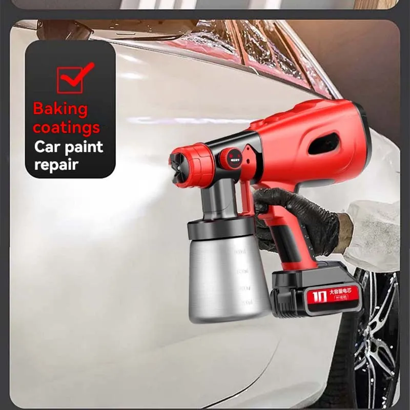 Charging/Inserting High Power Spray Gun Electric Spray Gun Lithium Battery Small Rechargeable Household Latex Paint Spray Gun