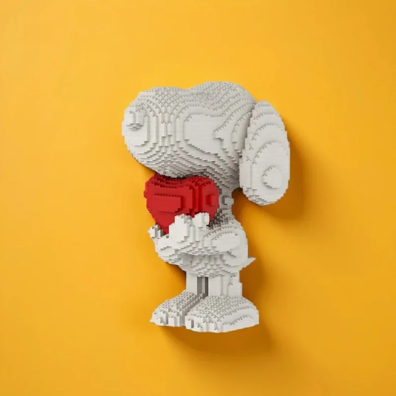 5790 Uds. MOC Love Dog modelo esculpido bloques de construcción regalo de Navidad juguetes de arquitectura Idea creativa educación ladrillo cumpleaños