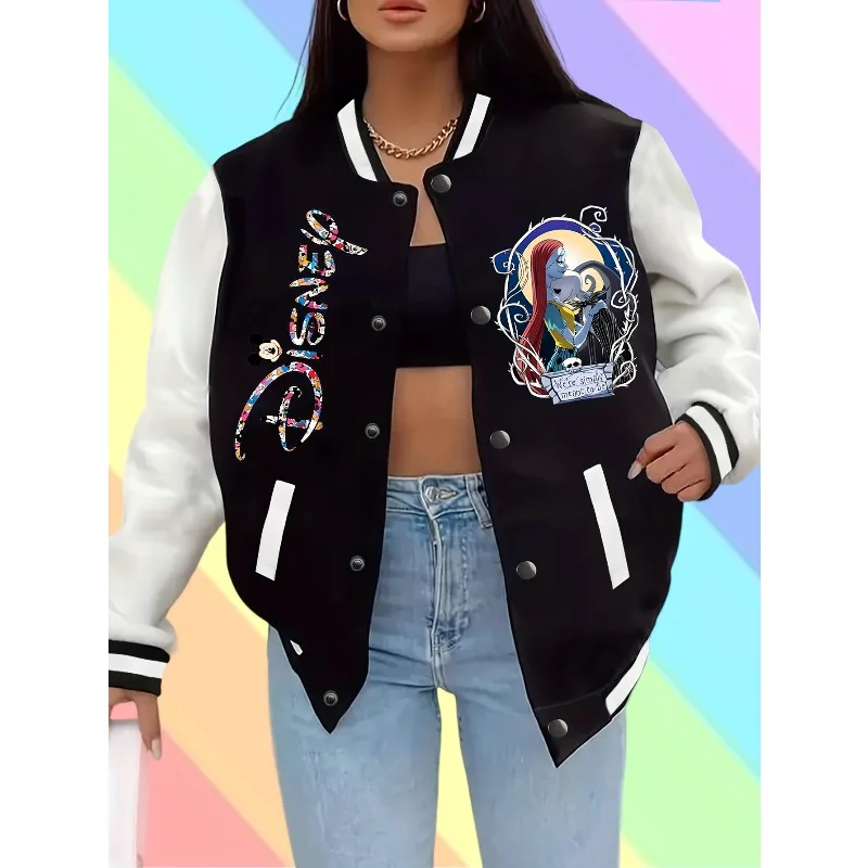 

Женские куртки Disney Christmas Eve Scar Jack Skelington и Charlington Y2K, осень/зима, новая повседневная уличная одежда унисекс