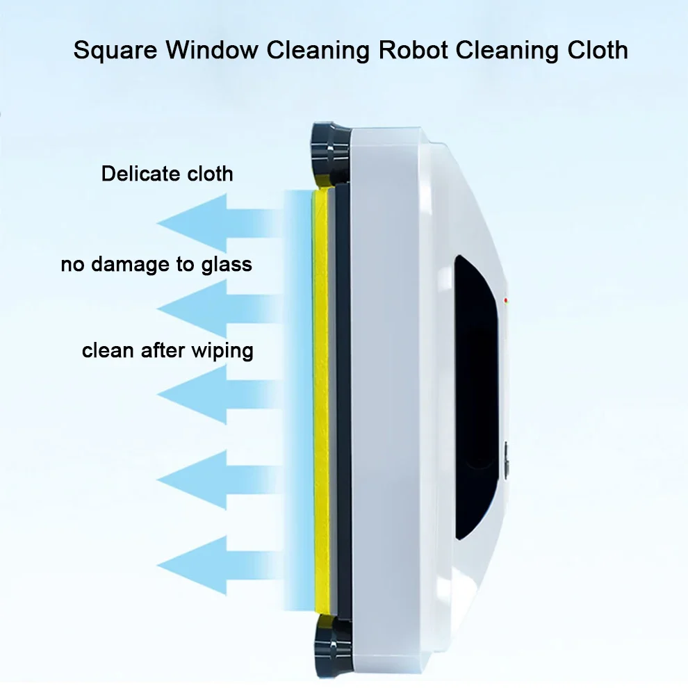 Window Cleaning Robot Mop Blue& Gray Cloth Square Clean Wipes Window Cleaner Accessories For Purerobo W-S9S W-S8S W-S3S Robot