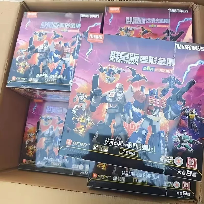 Genuino Blokees Transformers Galaxy versión 06 Idw Orion Pax caja ciega Optimus Megatron Sunstreaker ensamblado modelo móvil de juguete