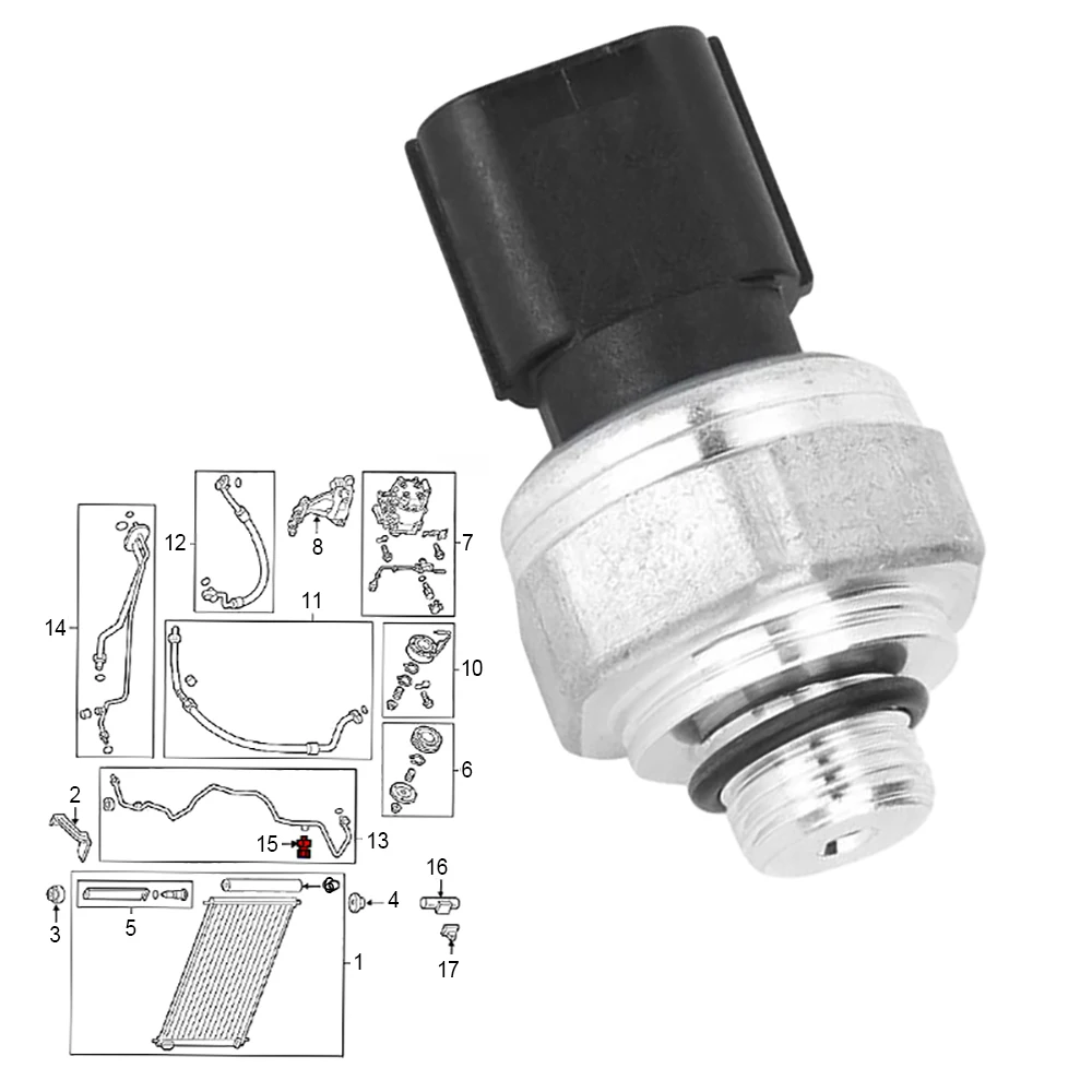 Switch AC sakelar Sensor tekanan AC untuk HONDA ACCORD CIVIC CR-V ODYSSEY untuk ACURA CSX MDX RLX TLX