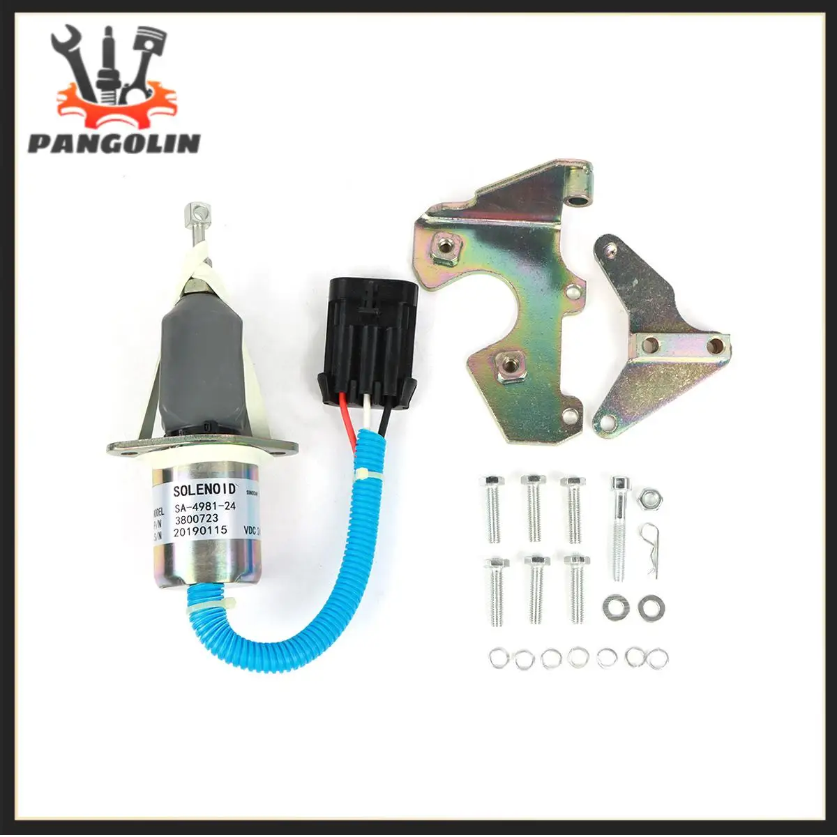 

Соленоид отключения топлива 24 В 3800723 SA-4981-24 5016244AA 3923201 Соленоид остановки топлива для экскаватора тяжелого оборудования Cummins