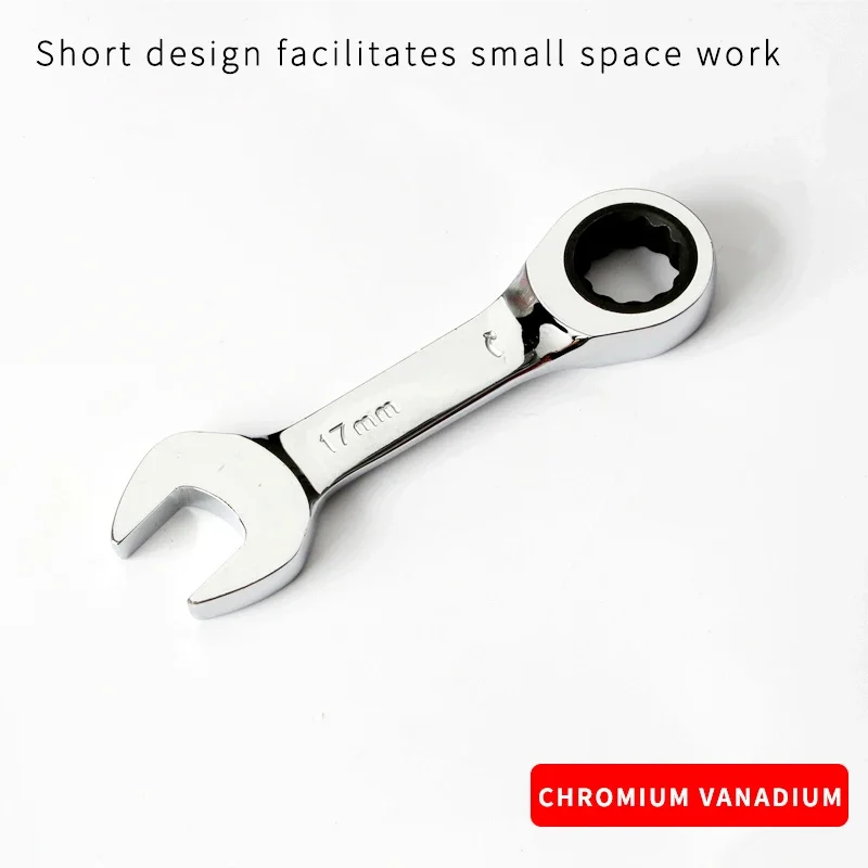 Imagem -03 - Crv Quick Open Combinação Reversível Stubby Spanner Punho Curto Catraca Chave Soquete Ferramenta de Reparo Automático 1019 mm 72 Dente Pcs