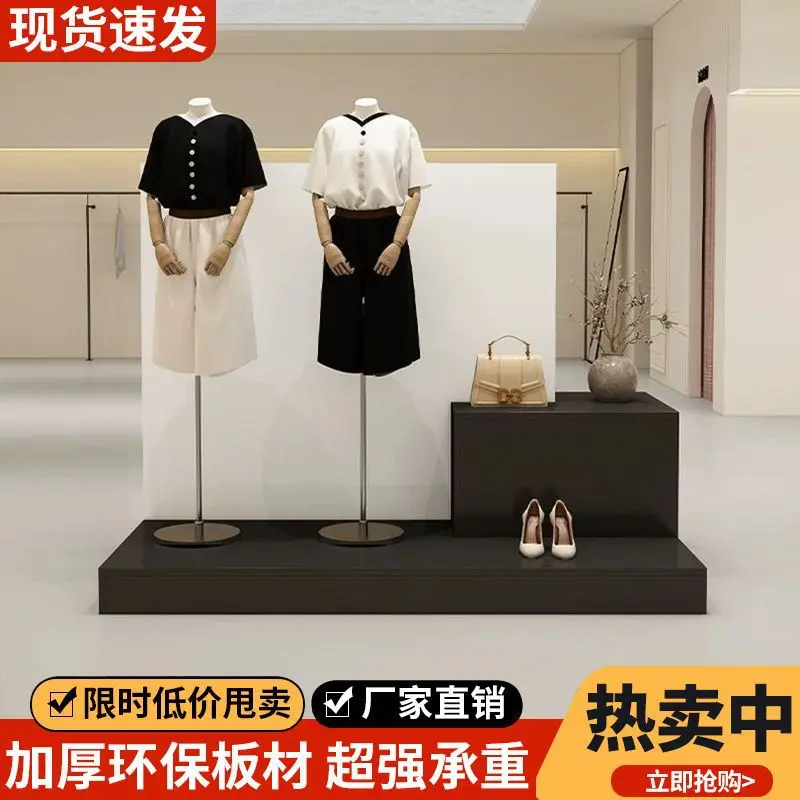 Clothing store display cabinet Simple and modern Nakajima Taidong stone pattern display window Model display cabinet