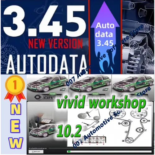 Imagen 2 del producto ¡Gran Oferta 2025! Versión más reciente de Autodata 3.45 y Vivid Workshop 10.2, software de reparación de automóviles + guía de instalación en video