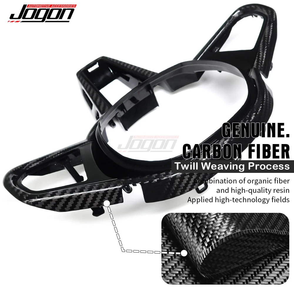 Dry Carbon Fiber Steering Wheel Cover Trim For BMW M3 G80 G81 CS Touring M4 CS CSL M4 Competition 2024 2025 Steering Accessories