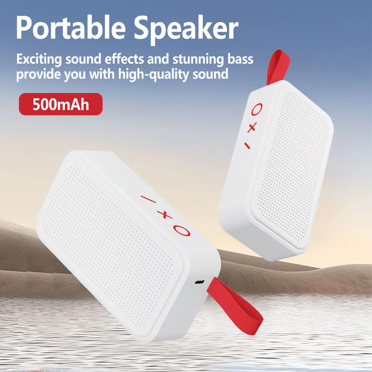 Portable Outdoor Sports Audio Wireless Speaker Subwoofer ABS Support Bluetooth Call TWS Mode For Outdoor Travel Hiking Camping