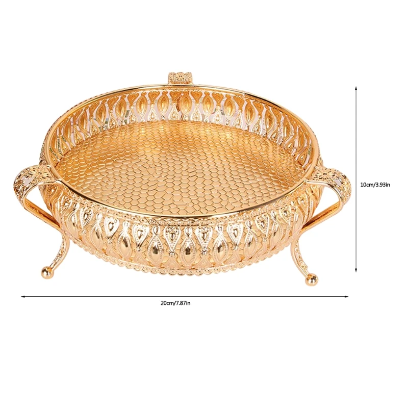 European for Creative Metal Fruit Serving Tray Storage Box Modern Multifunctional Cupcake Dish Plate Wedding Tea