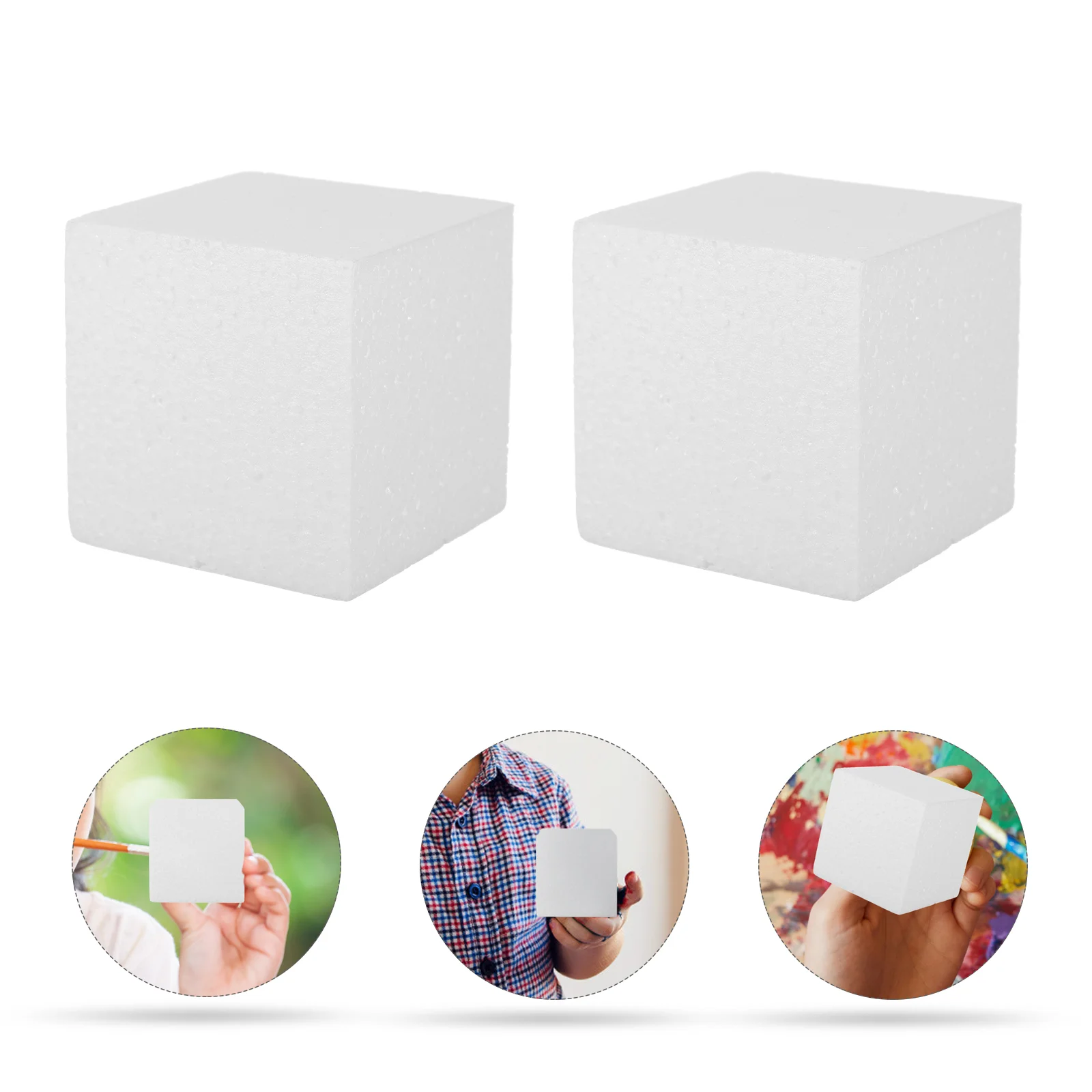 10pcs Polystyrene Foam Cube for Model Making Project Foam Block Craft Supply EVA Building Block Rubber Children Toy Educational