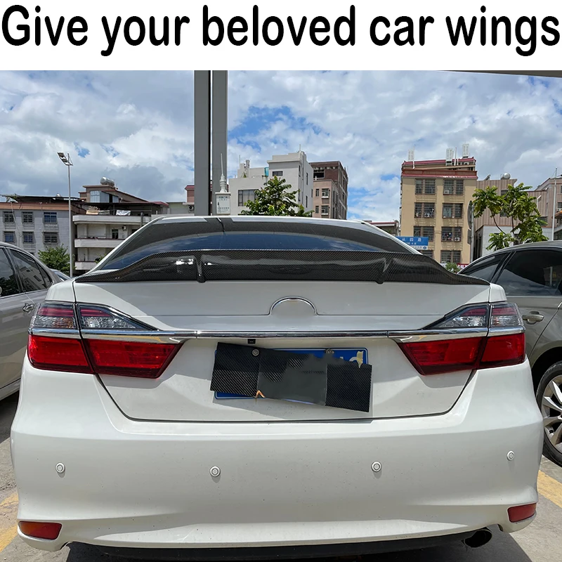 For 2012 2013 2014 2015 2016 Toyota Camry R Style Car Rear Trunk Lid Boot Car Spoiler Wings Tuning Exterior Accessories