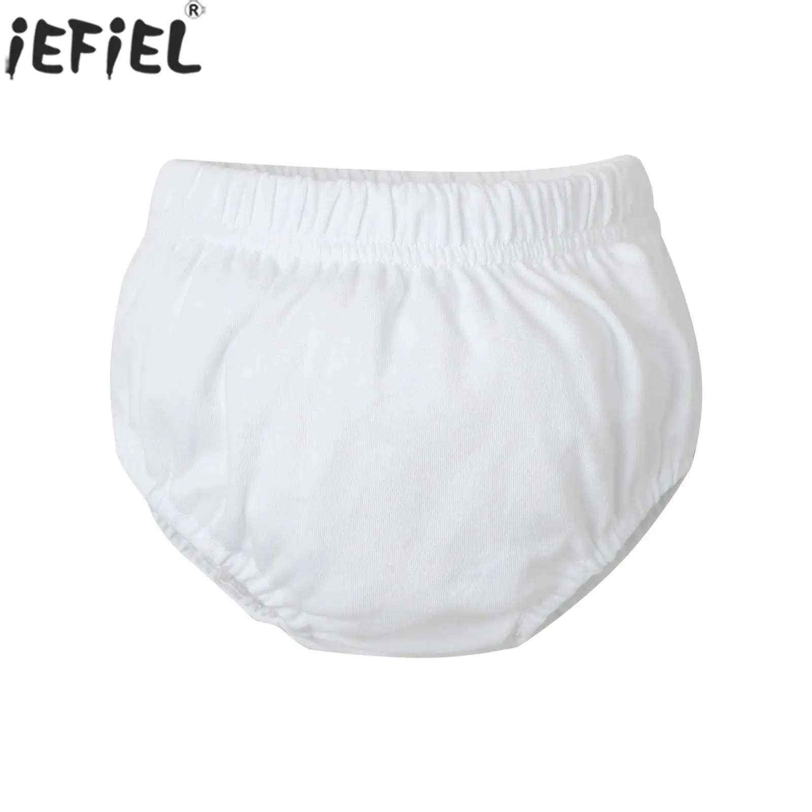 Baby Boys Girls Soft Cotton Briefs Bloomers Solid Color Ruffled Casual Bread Pants Elastic Waistband Nappies Diaper Cover Shorts