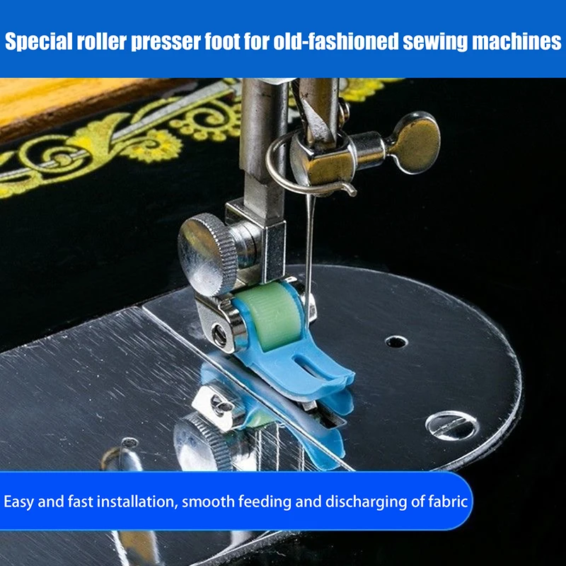 1Pc Nicht Stick Boden Roller Nähfuß Universal Gerade Stich Für Haushalt/Inländischen Alte Pedal Nähmaschine Zubehör