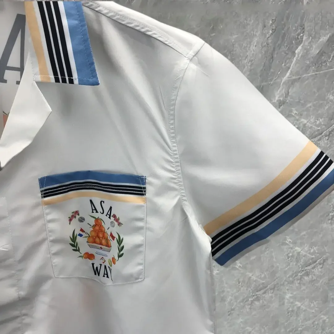 Conjunto de camiseta con contraste de Color para hombre, chándal informal con estampado Hawaiano, camiseta de marca de moda, pantalones cortos