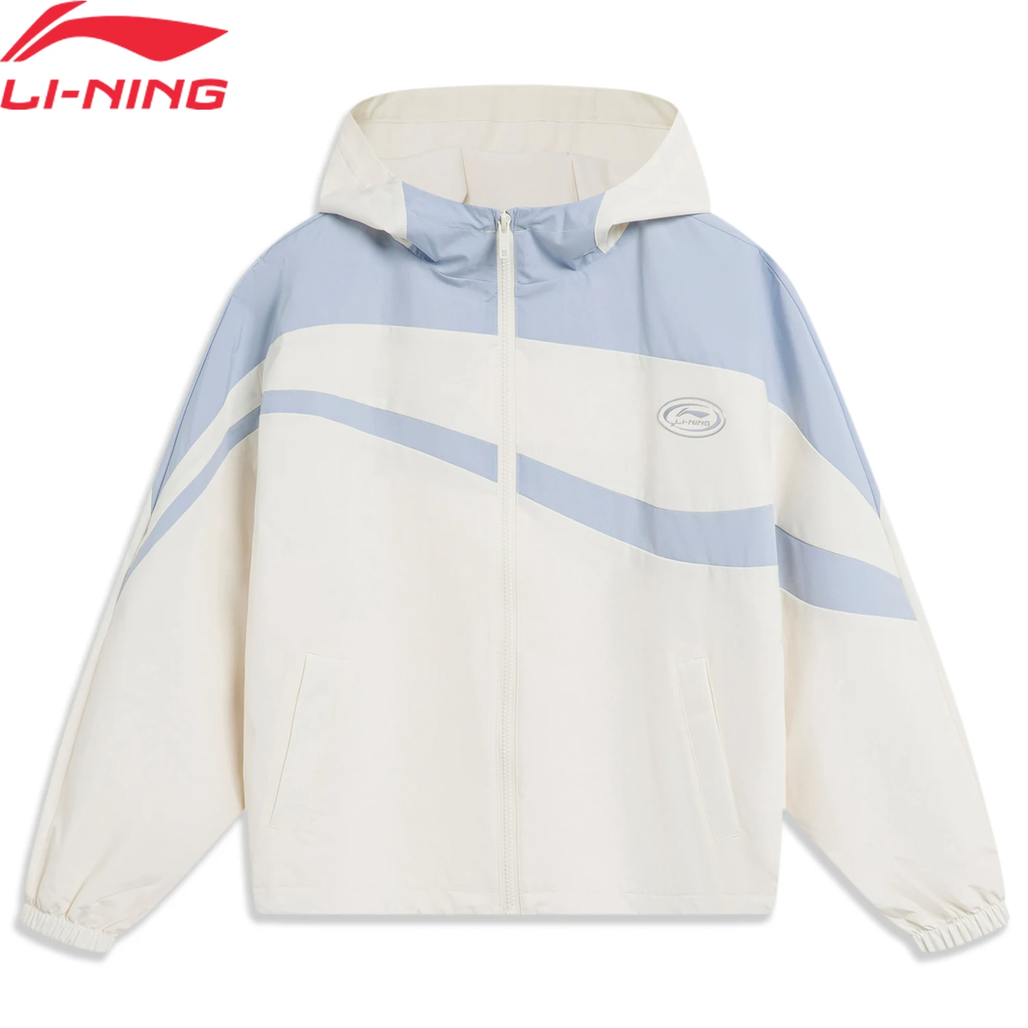 Li-Ning Women Training Sports Windbreaker Loose Fit Elastic Buckle Comfortable Polyester LiNing Sports Hooded Jacket AFDU036