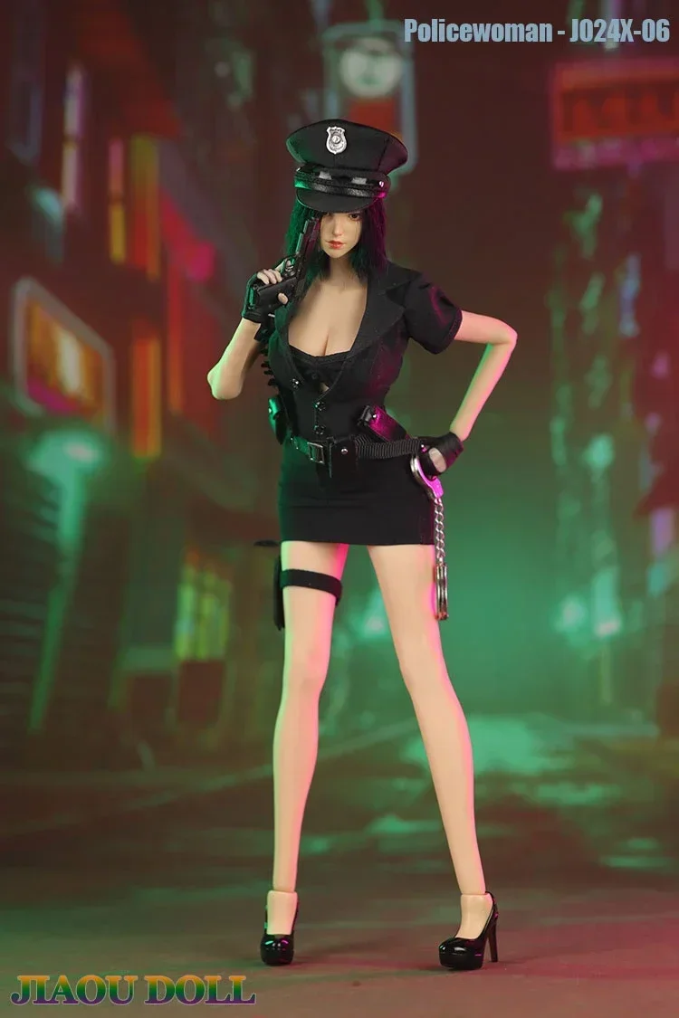 JIAOU Doll 1/6 Scale Female Soldier Cosplay Police Uniform Clothes Model for 12" Action Figure PH TBL Doll Body JO24X-06 image 3