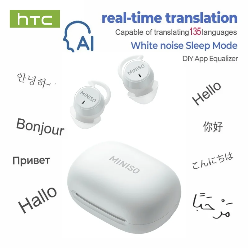 MINISO MS217 TWS Mini-Schlaf-Ohrhörer Bluetooth 6.0 KI-Übersetzer 134 Sprachen ENC Geräuschunterdrückung Ultraleichte In-Ear-Kopfhörer