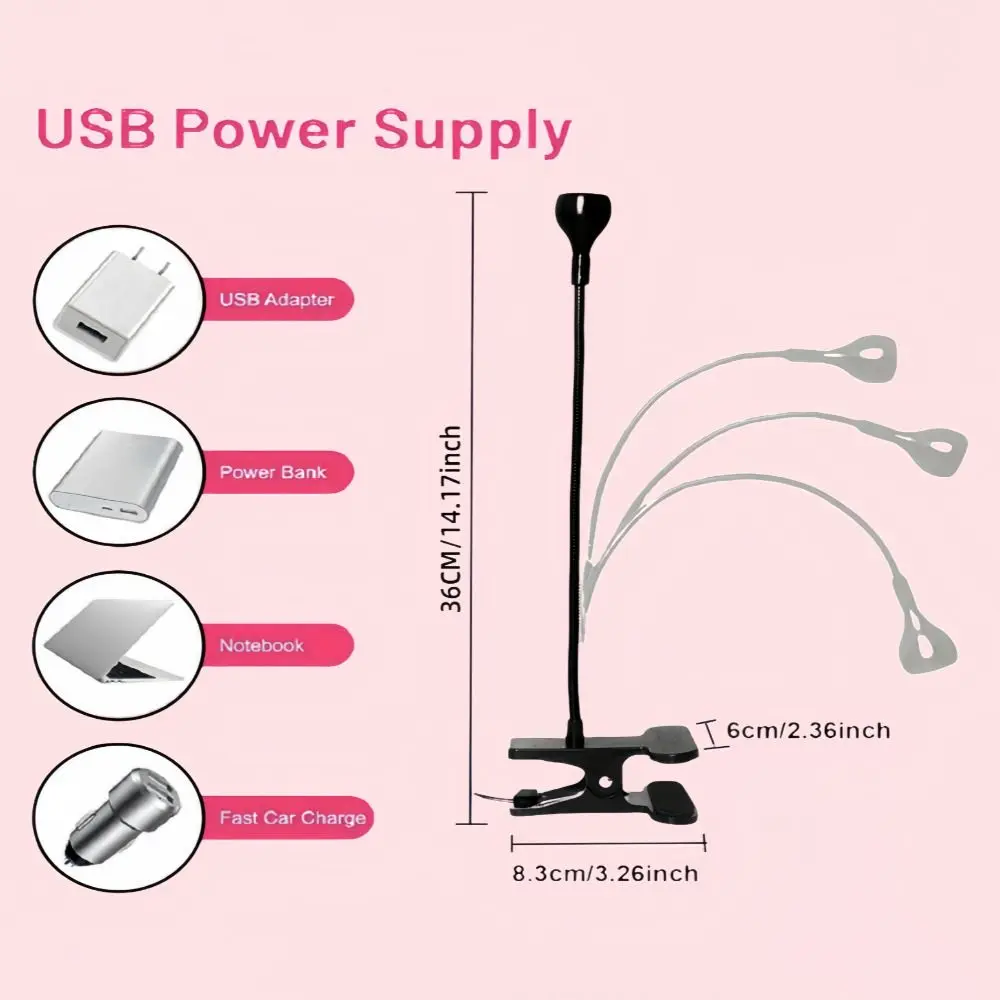 휴대용 5W/3W UV LED 네일 램프 조절 가능한 헤드 풋 페달 스위치 젤 폴리쉬 경화 램프 전문 네일 건조 램프 네일 케어
