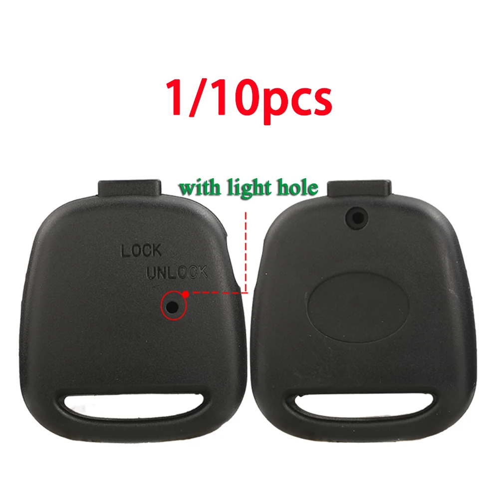 

Jingyuqin 1/10 шт. корпус дистанционного ключа автомобиля (с световым отверстием) 1 боковая кнопка для Toyota Carina Estima Harrier Previa Corolla Celica