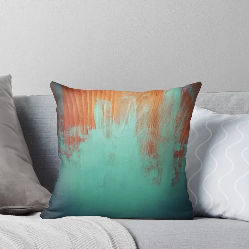 

Copper Teal Scratches Throw Pillow Christmas Throw Pillows Covers anime girl Pillow