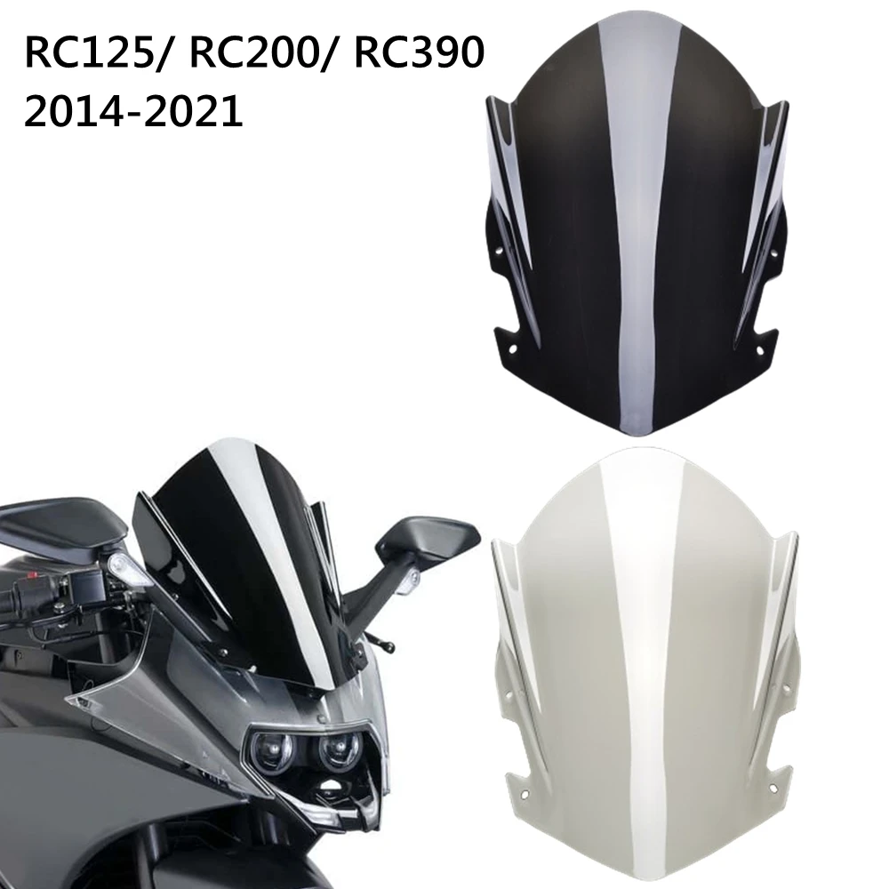 

Windshield For KTM RC 390 200 125 RC125 RC200 RC390 2014-2021 2020 2019 2018 WindScreen Motorcycle Accessories Fairing Deflector