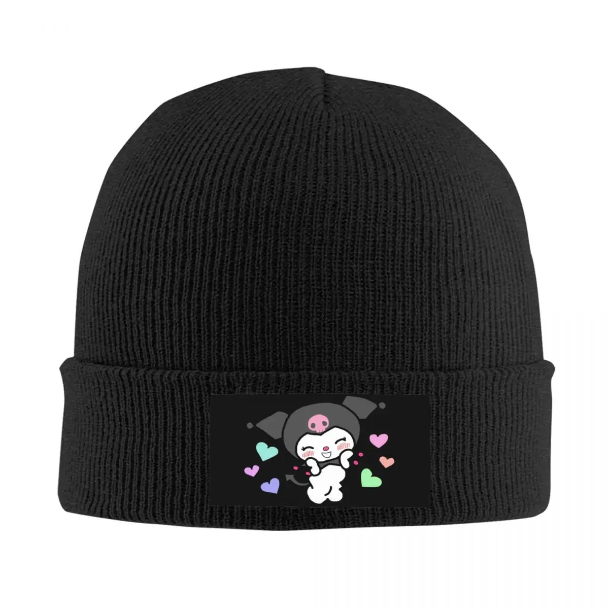 

Custom Kuromi Cartoon Manga Skullies Beanies Caps Hip Hop Winter Warm Women Men Knitting Hats Unisex Adult Bonnet Hats
