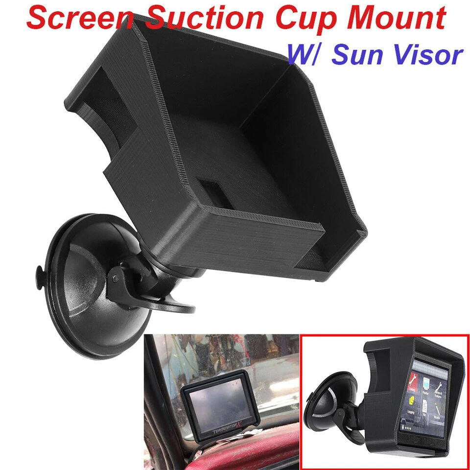 For Holley 3.5 Terminator X And Sniper Screen Suction Cup Mount w/ Sun Visor