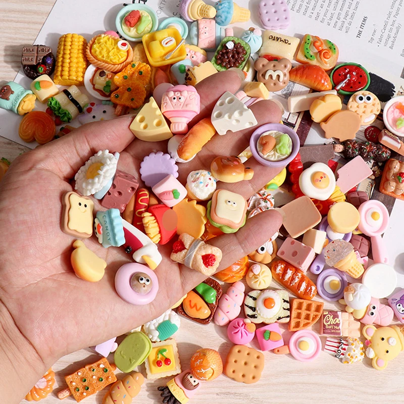 Fashion 25 PCS/Lot Mini Food For Barbie Children Game Miniature Dollhouse Foods 1:6 Doll Accessories Kids Toys Christmas Gifts