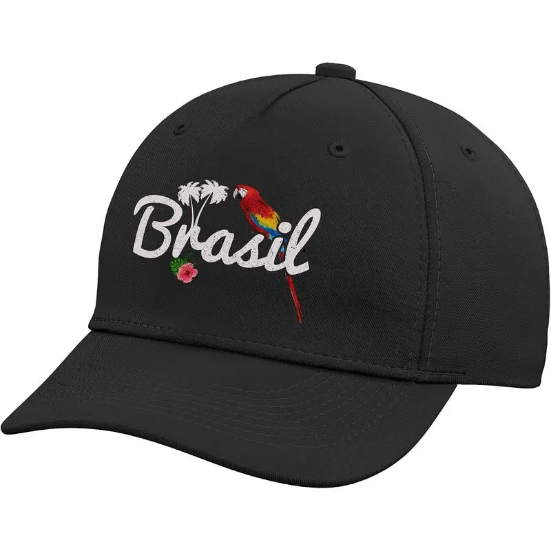 Brasil Parrot Macaw Vintage Pride Brazil Brasillian Souvenir Adjustable Baseball Hat