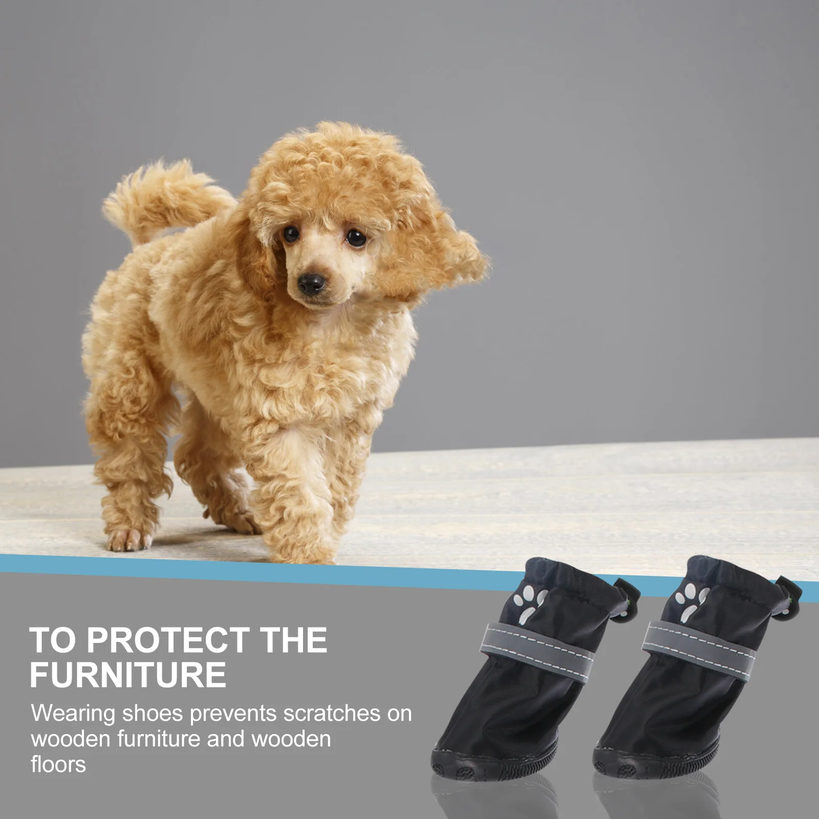 

4Pcs Waterproof Dog Rain Shoes Anti-Slip Reflective Pet Footwear for Outdoor Walking Protection Dog Rain Shoes